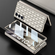 Luxury Electroplated Leather Case For Galaxy Z Fold 6