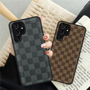 Samsung Series | Fashion Plaid Leather Printed Phone Case