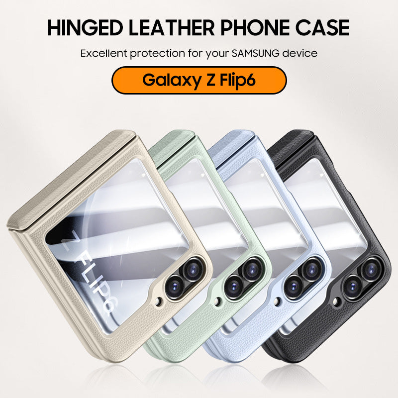 Simple Leather Case For Galaxy Z Flip Series