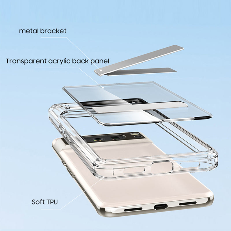 Google Series | HD Transparent Mobile Phone Case with Stand