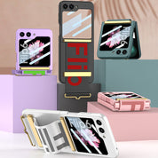 Alphabet Wristband Folding Screen Case For Galaxy Z Flip Series