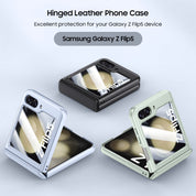 Folding Leather Case For Galaxy Z Flip Series