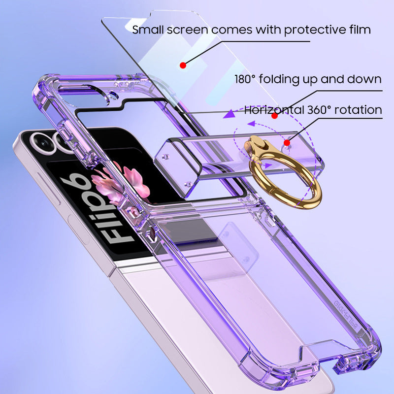 Transparent Ring Case For Galaxy Z Flip Series