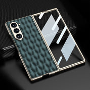 Luxury Electroplated Leather Case For Galaxy Z Fold 6