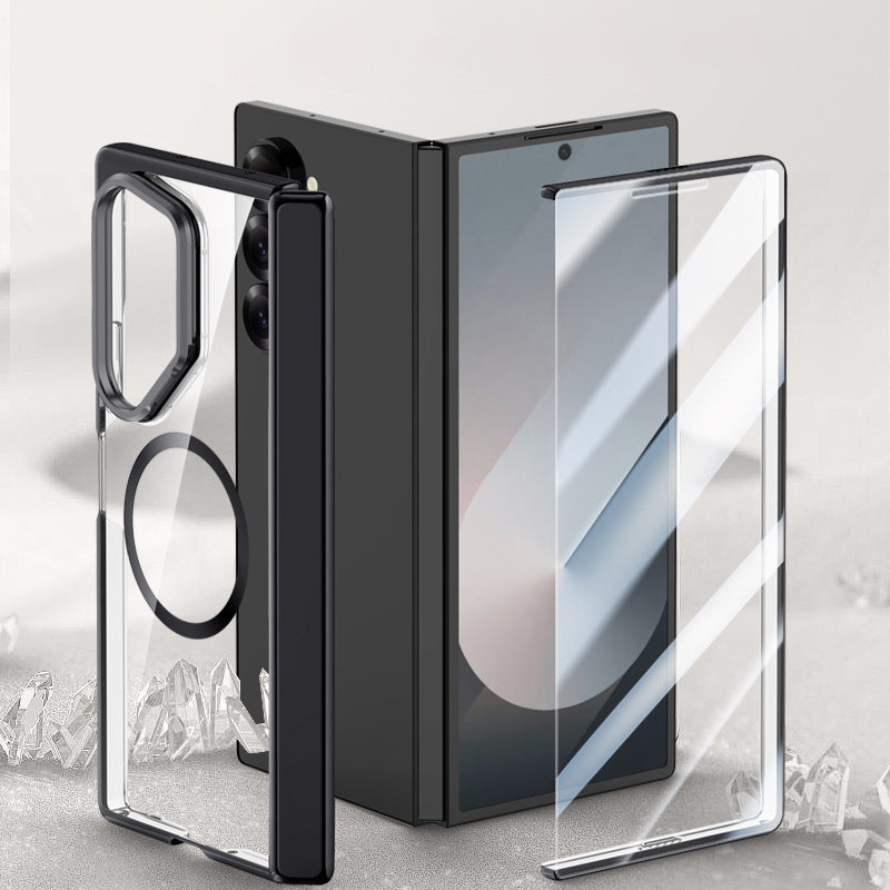 Electroplated Transparent Case with Lens Holder For Galaxy Z Fold 6