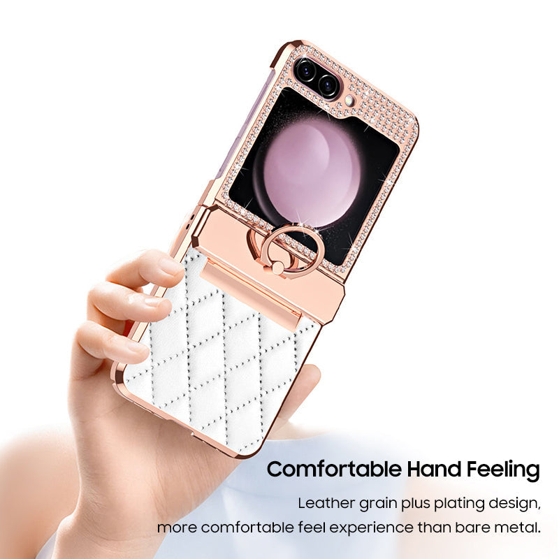 Glitter Diamond Leather Case For Galaxy Z Flip Series