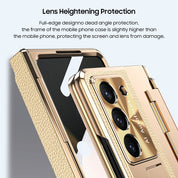 Electroplated Mobile Phone Leather Case For Galaxy Z Fold Series