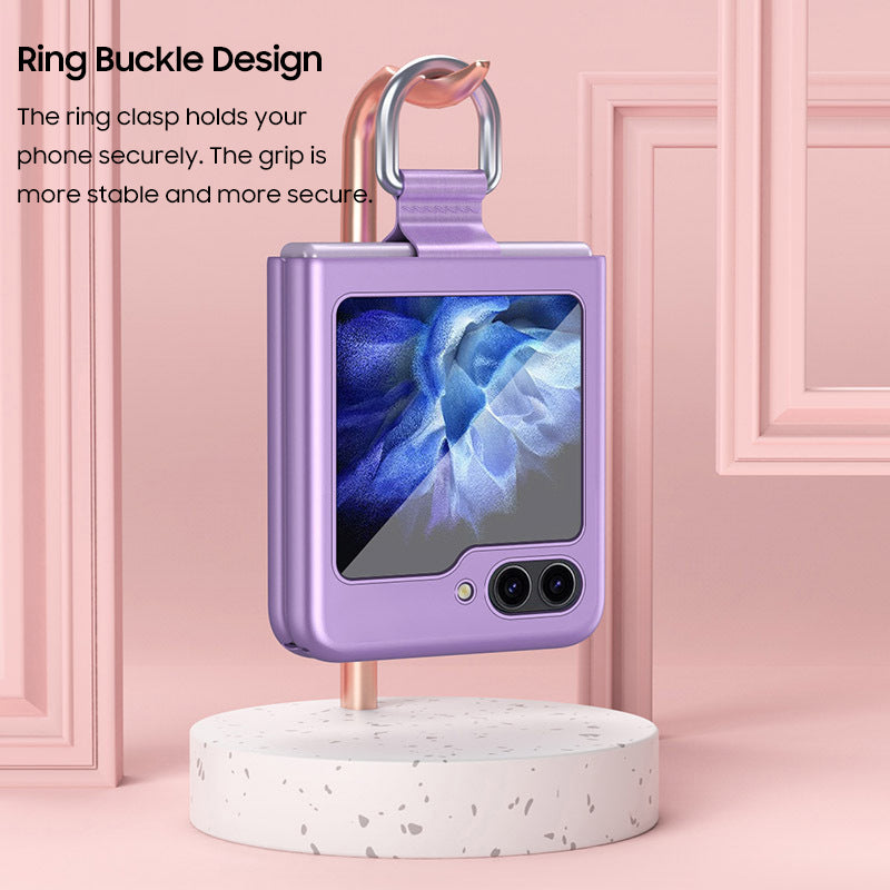 Frosted Band Ring Case For Galaxy Z Flip Series