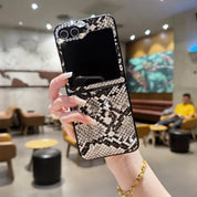 Luxury Snake Skin Crystal Chain Case For Samsung Galaxy Z Flip Series