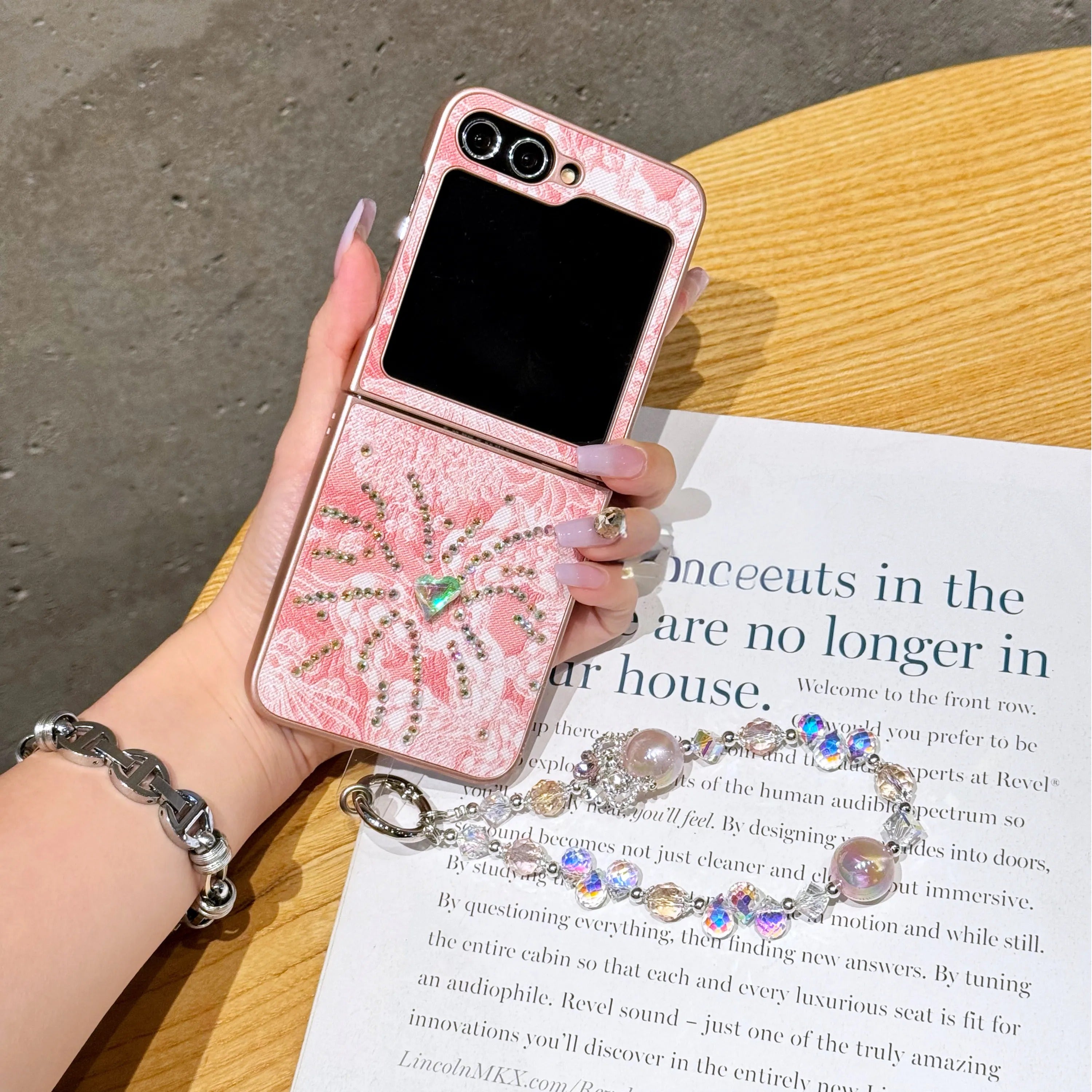 Luxury Firework Crystal Chain Case for Samsung Galaxy Z Flip Series