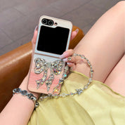 Luxury Diamond Pink Bow-Knot Chain Case for Samsung Galaxy Z Flip Series