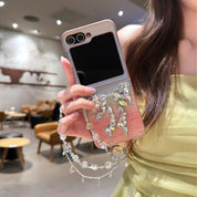 Luxury Diamond Pink Bow-Knot Chain Case for Samsung Galaxy Z Flip Series