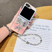 Luxury Diamond Pink Bow-Knot Chain Case for Samsung Galaxy Z Flip Series