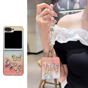 Sweet Pink Butterfly Dance Chain Case for Samsung Galaxy Z Flip Series