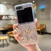 Crystal Glamour Beaded Chain Phone Case For Galaxy Z Flip