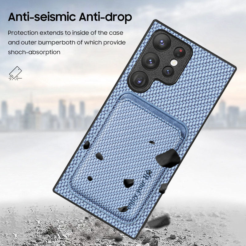 Samsung Magsafe Series | Carbon Fiber Textured Leather Case