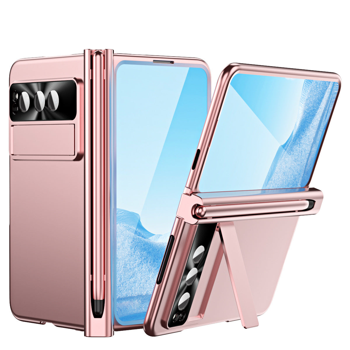 Google series | Pixel Fold Frosted Phone Case with Folding Stand[Free S-Pen]