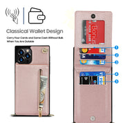iPhone Series | Crossbody Cell Phone Leather Case with Zipper Card Holder Design