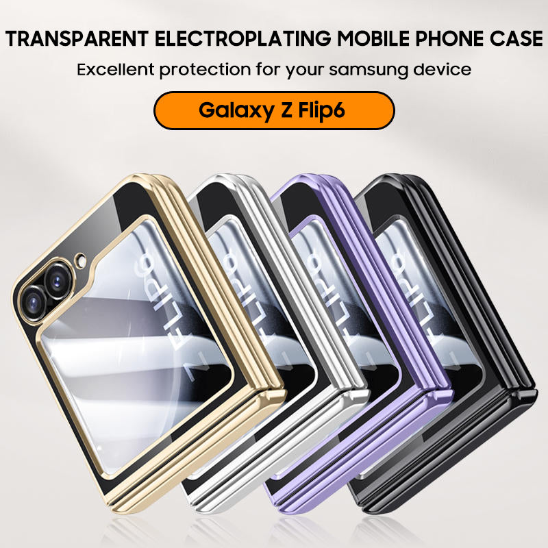 Transparent Electroplating Case For Galaxy Z Flip Series