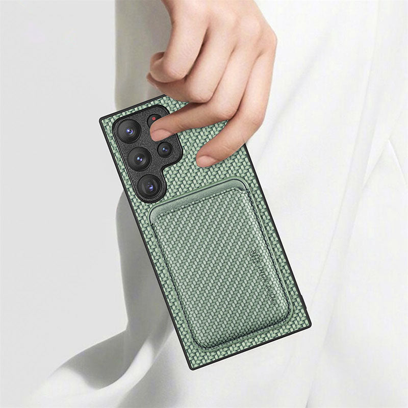 Samsung Magsafe Series | Carbon Fiber Textured Leather Case