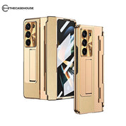 Electroplated Mobile Phone Leather Case For Galaxy Z Fold Series