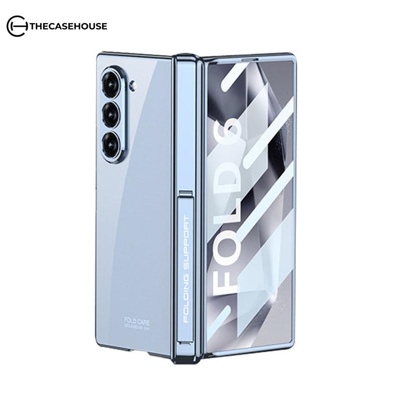 Transparent Electroplated Vertical Case For Galaxy Z Fold 6