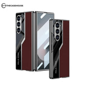 Business Electroplated Leather Case For Galaxy Z Fold 6