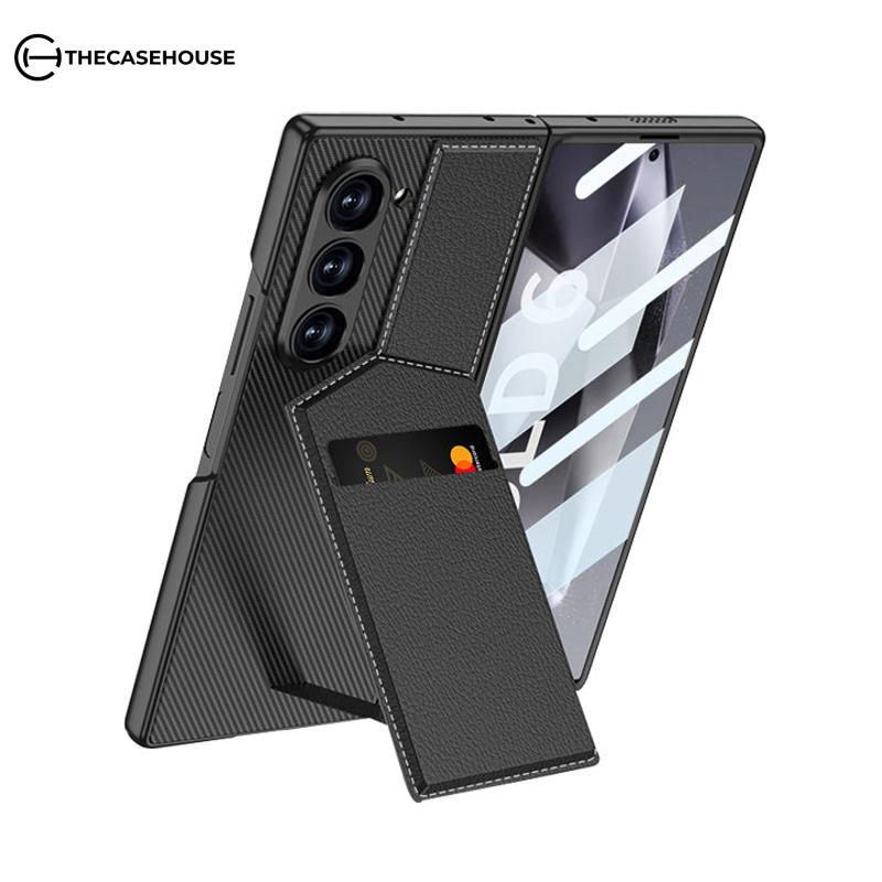 Card Holder Leather Case For Galaxy Z Fold 6