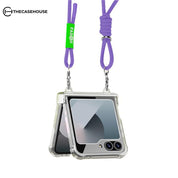 Adjustable Lanyard Transparent Case For Galaxy Z Flip 6