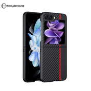 Carbon Fiber Pattern Color Matching Case For Z Flip Series