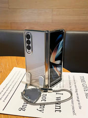 Luxury Transparent Heart Mirror Case For Samsung Galaxy Z Fold
