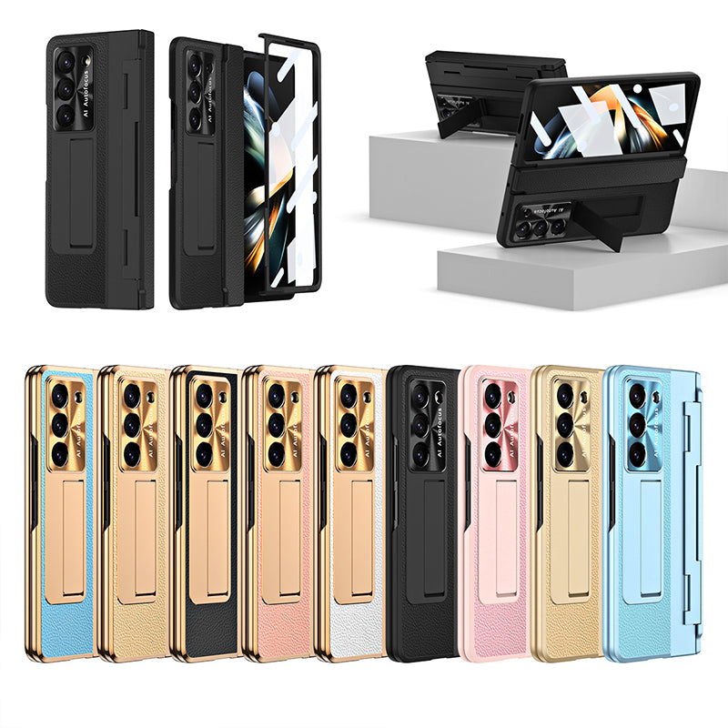 Electroplated Mobile Phone Leather Case For Galaxy Z Fold Series