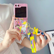 Cute Girls Cartoon Case For Samsung Galaxy Z Flip