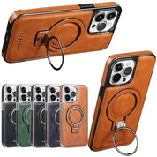 iPhone MagSafe Series | Integrated Magnetic Ring Business Leather Case