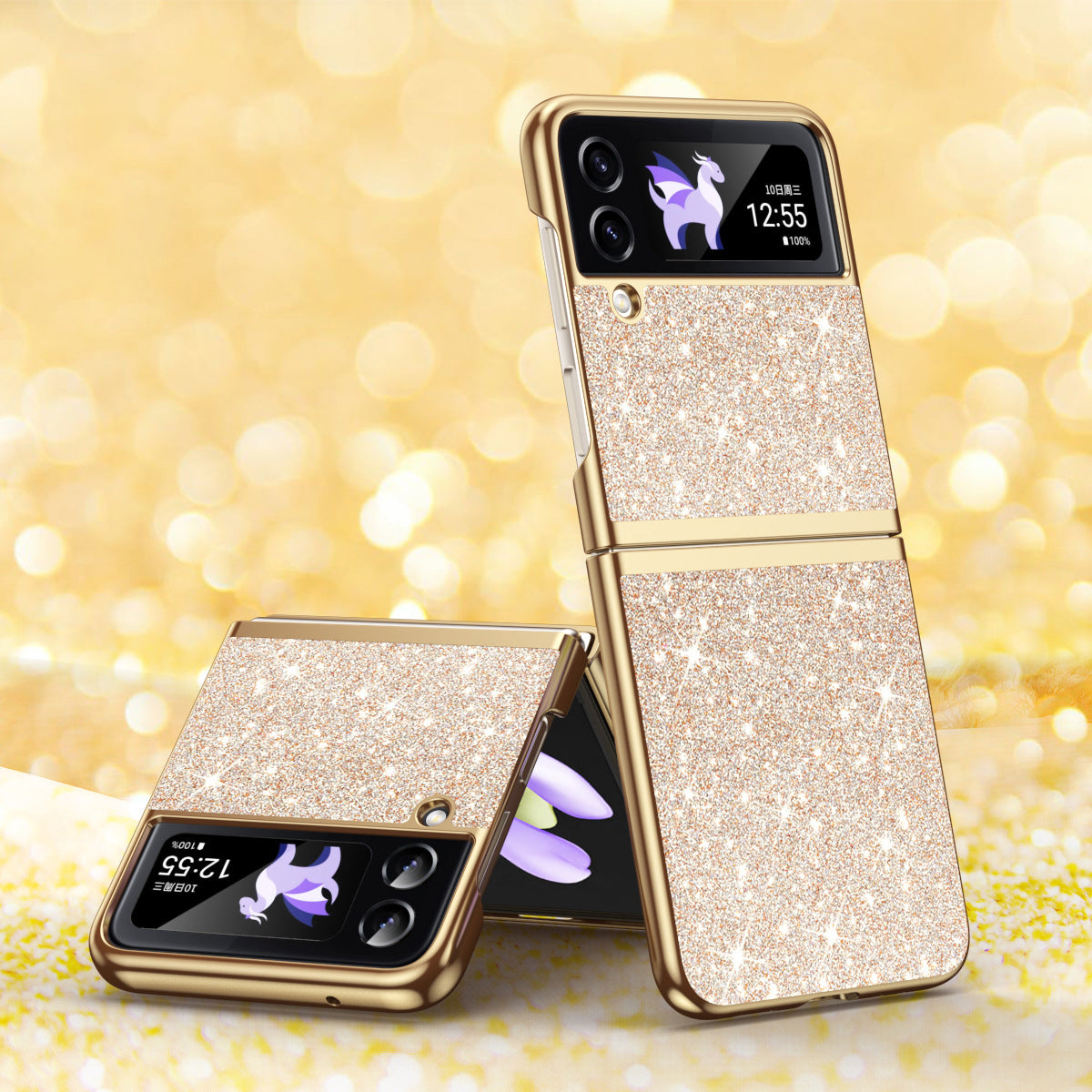 Glitter Electroplated Mobile Case For Galaxy Z Flip Series