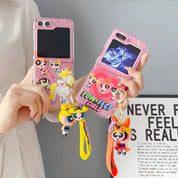 Cute Girls Cartoon Case For Samsung Galaxy Z Flip