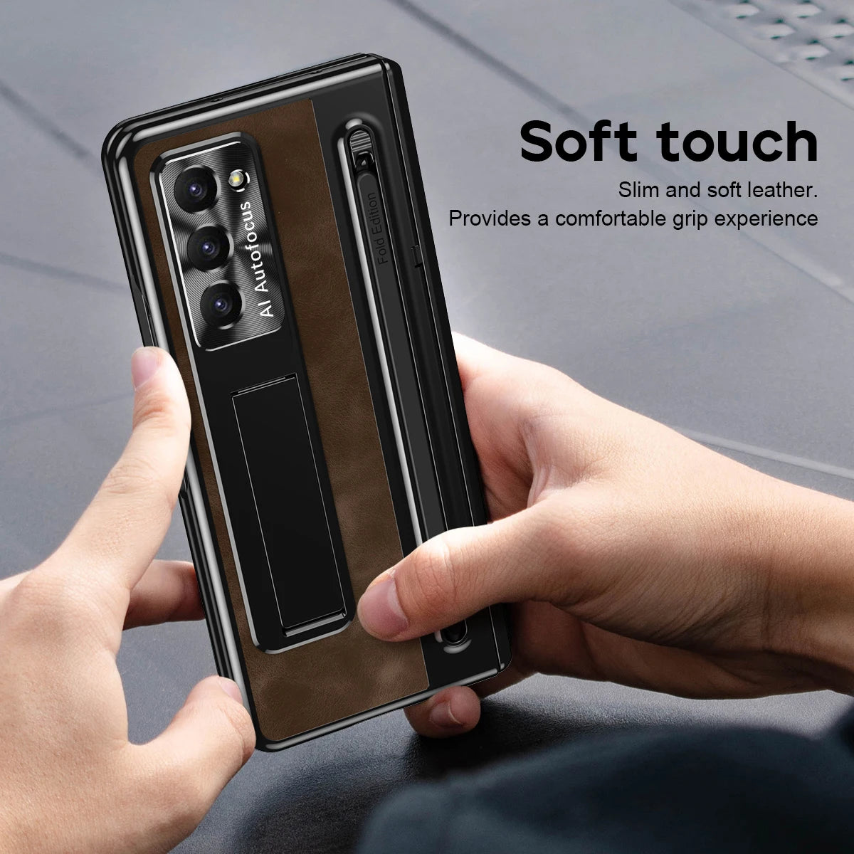 S Pen Stand Case with Screen Protector and Pen Slot for Samsung Galaxy Z Fold Series