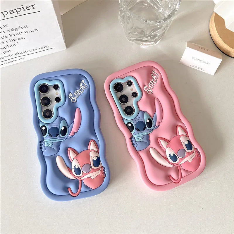 Cute Stitch & Angel Case For Galaxy S Series