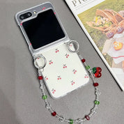 Cute Cherry Case with Wrist Strap for Galaxy Z Flip Series