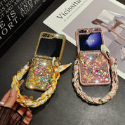 Butterfly Diamond Wrist Case For Galaxy Z Flip