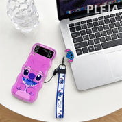 Cute Stitch Cartoon Wavy Case For Samsung Galaxy Z Flip