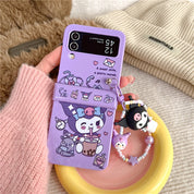 Cute Kuromi Cartoon Case with Pendant for Galaxy Z Flip Series