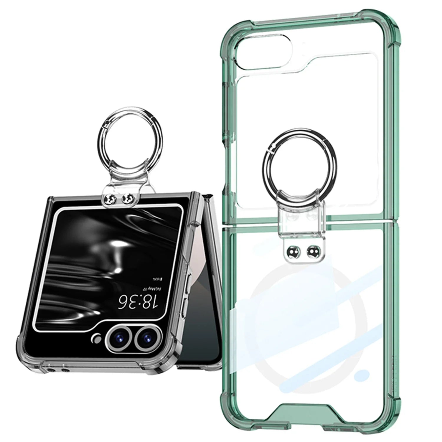 Clear Magnetic Magsafe Ring Case for Galaxy Z Flip