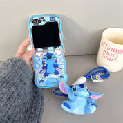 Cute Stitch Lanyard Case For Galaxy Z Flip