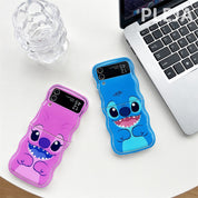 Cute Stitch Cartoon Wavy Case For Samsung Galaxy Z Flip