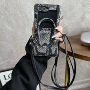 Serpentina Luxe Snake Skin Crossbody Case for Z Flip