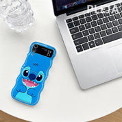 Cute Stitch Cartoon Wavy Case For Samsung Galaxy Z Flip