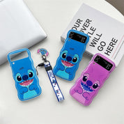 Cute Stitch Cartoon Wavy Case For Samsung Galaxy Z Flip