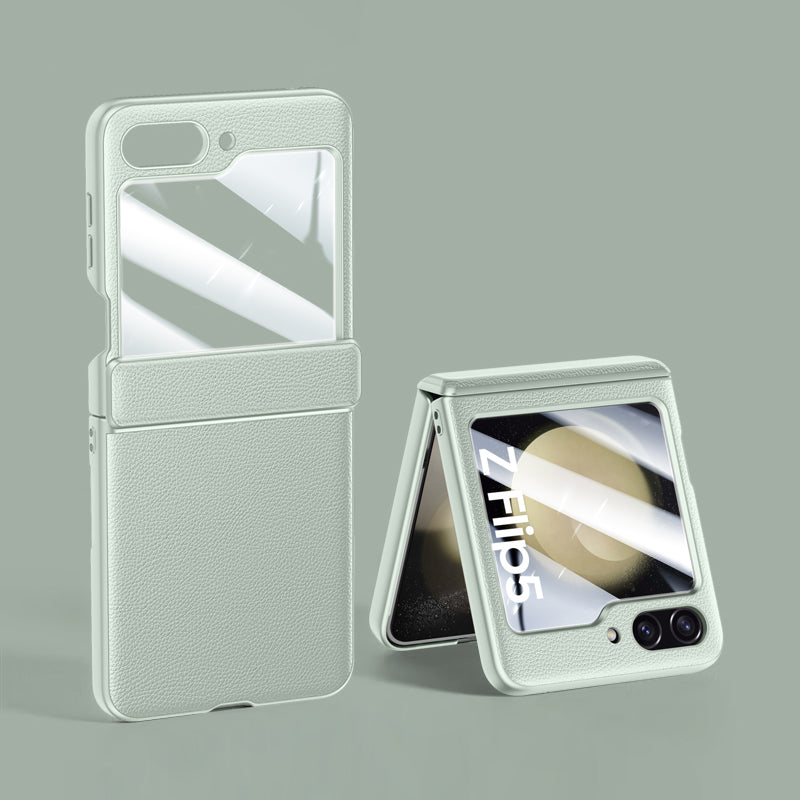 Folding Leather Case For Galaxy Z Flip Series