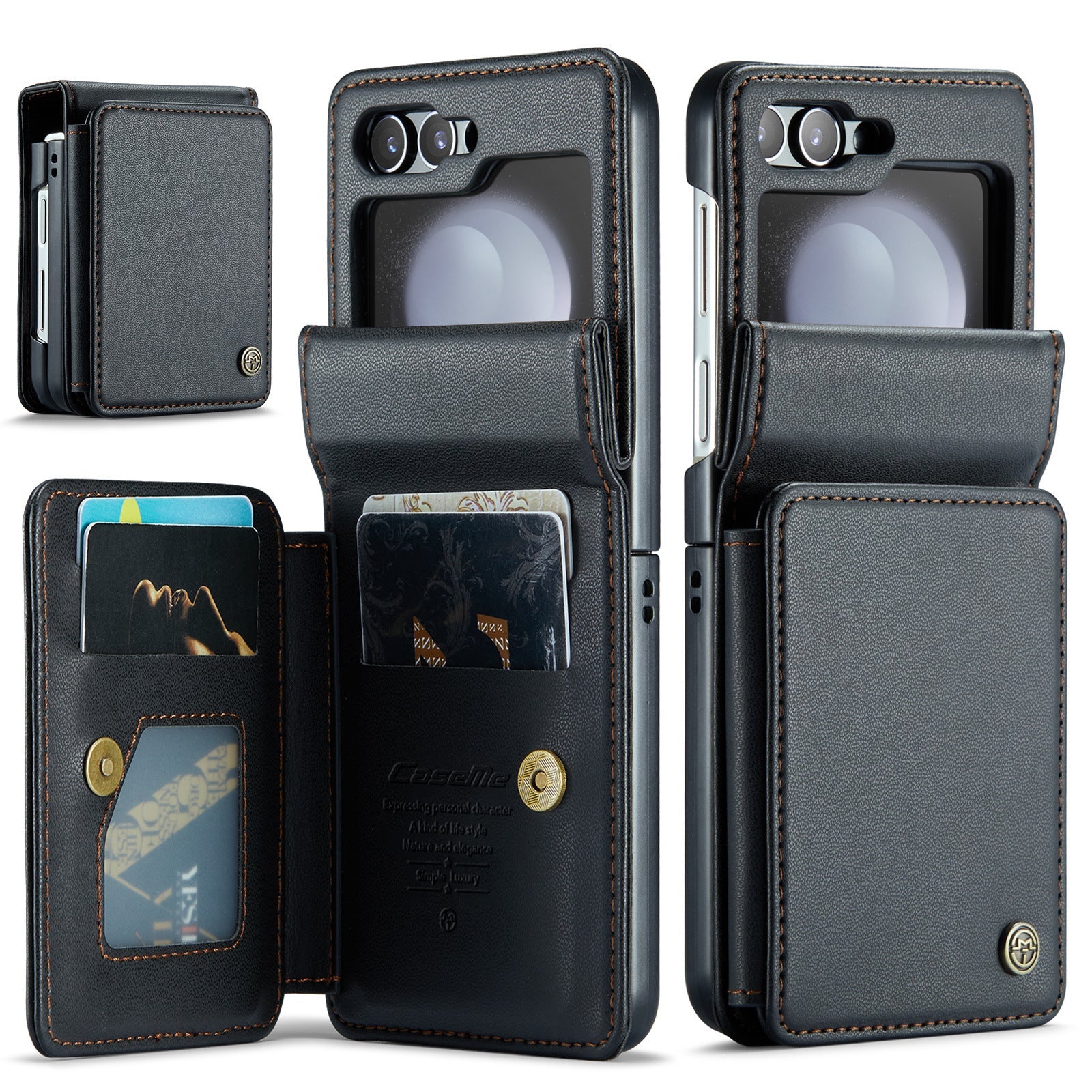 Wallet Case with Card Holder For Galaxy Z Flip Series